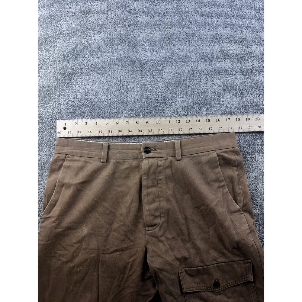 Banana Republic Cargo Pants Men 33x32 Brown Heritage Straight Twill Utility